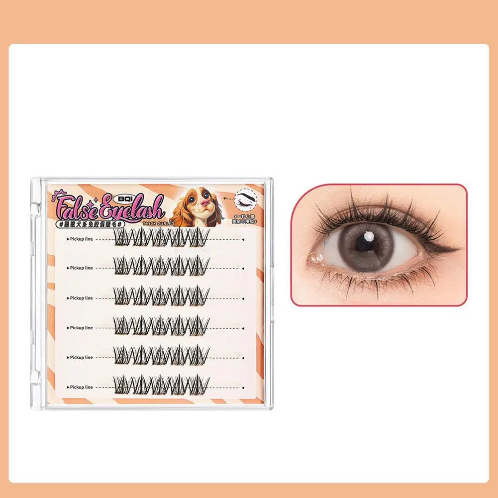 

New No Need Glue No Eyelash Removal False Eyelashes Curling Thick Enlarge Eyes Lashes Extension DIY Segmented False Eyelash