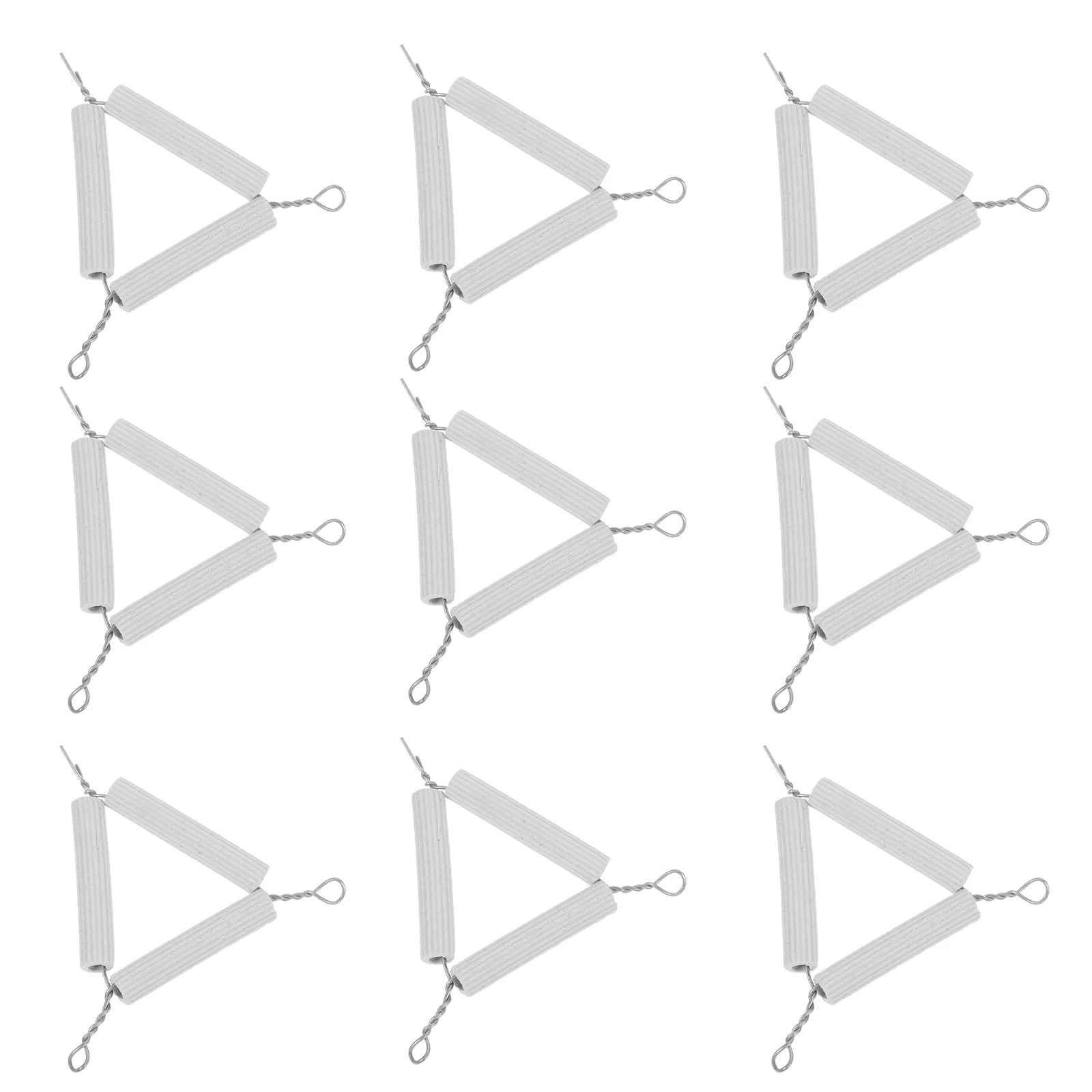 

10pcs Stand Triangle Rack Lab Equipment Teaching Instrument Laboratory White Holder Chemistry Experiment Supplies Crucible