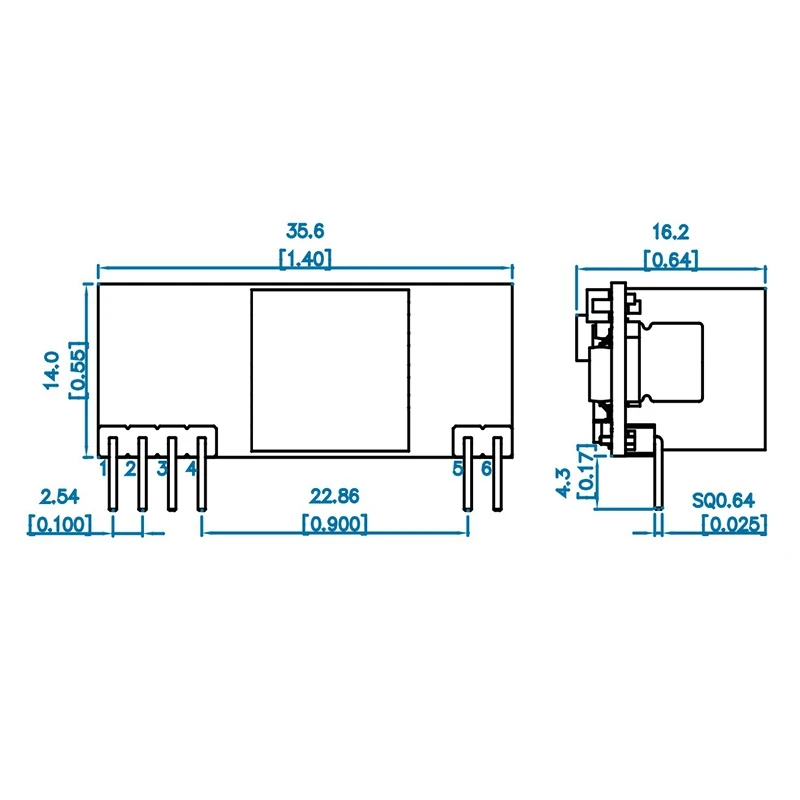 SDAPO DP1435 Embedded Pin Type Standard 48V Small Size Supports 100M Gigabit Poe Module