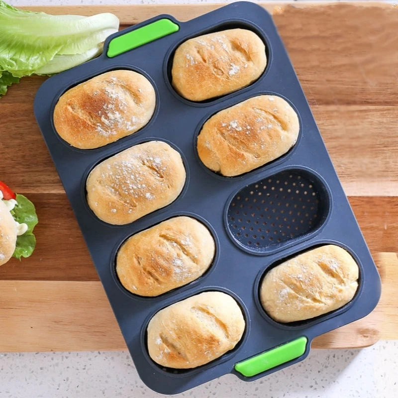 

Non-Stick Bread Mold Party DIY Mini Baguette Baking Tray Silicone Round Baker Baking Tool Baguette Pan Kitchen Accessories