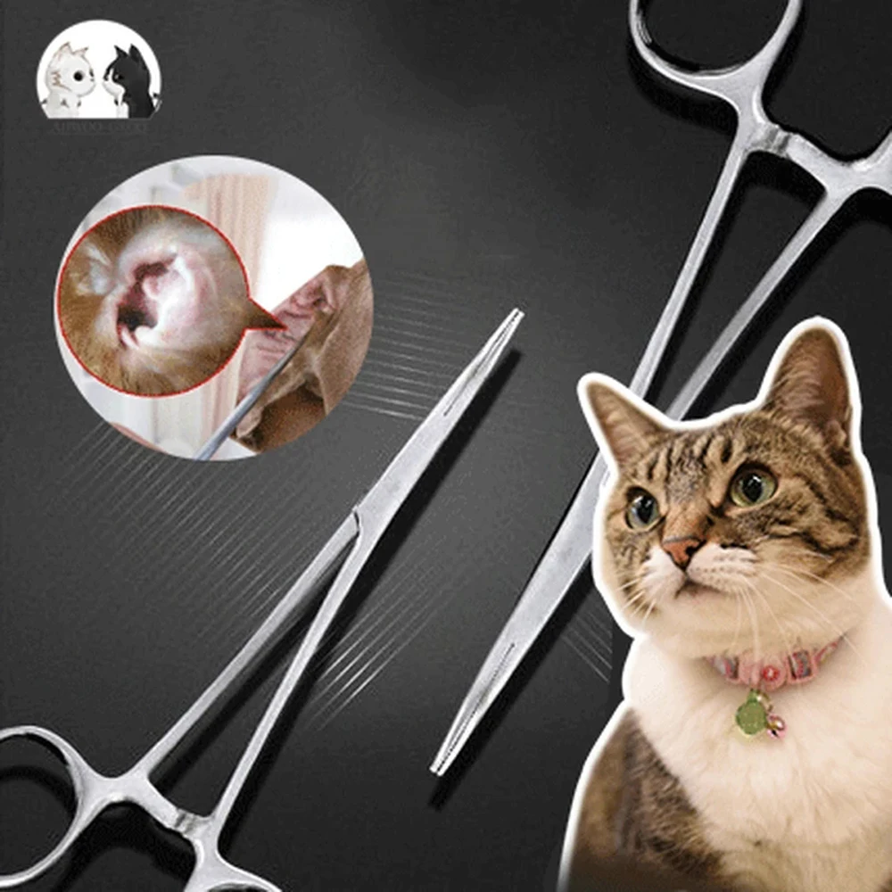 

Pet Hair Clamp Veterinary Surgical Scissors Epilation Tools Hemostatic Forceps Straight Tip Clamps Fishing Locking Pliers