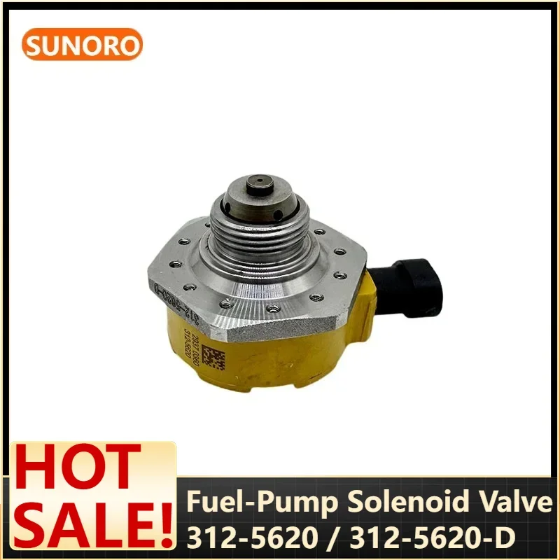 24V Fuel-Pump Solenoid Valve 312-5620 / 312-5620-D – C4.2/C4.4/C6.4 Engine for 20t Excavators, Plug-and-Play, 12-Month Warranty