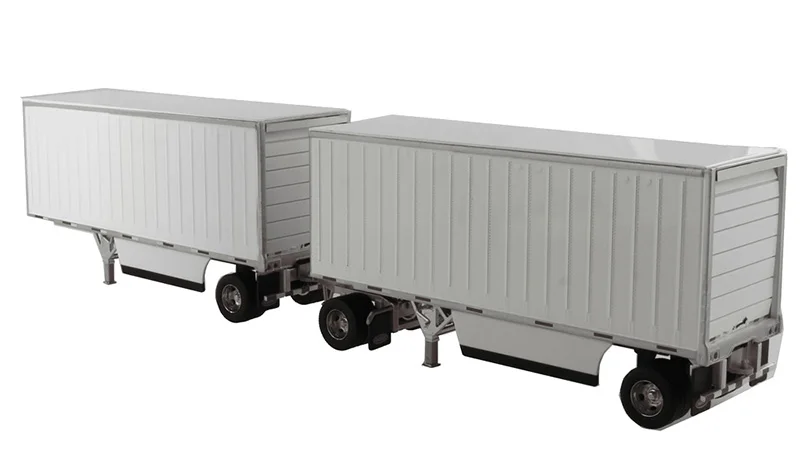 New DM 1/50 Scale Wabash National 28\' Double Pup Trailers in White - Trailer Only  91036 By Diecast Masters for collection