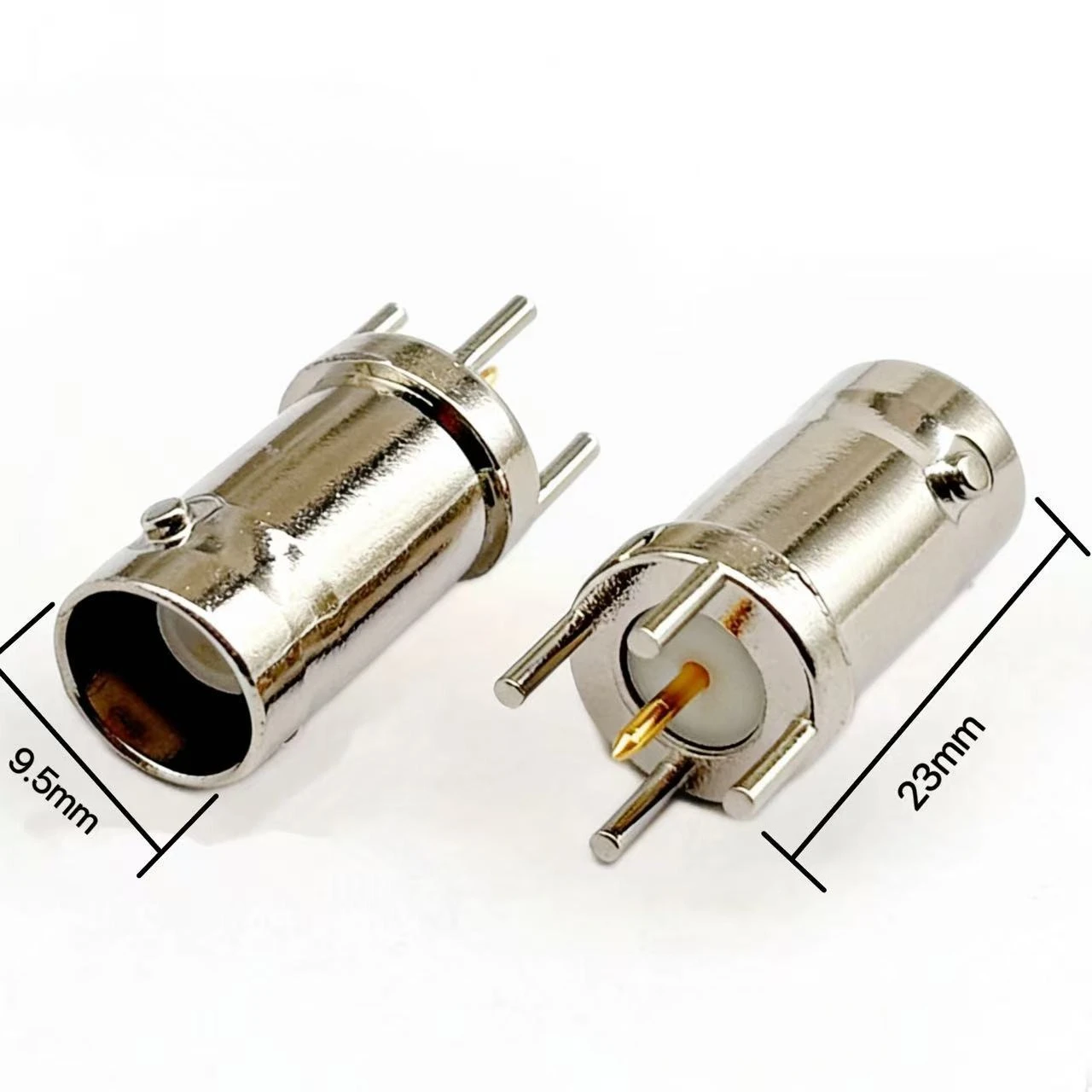 5PCS 50Ω BNC Female Q9 PCB Mount Solder Straight Connector Copper 4-Leg RF Coaxial Jack for CCTV Camera Signal Transmission