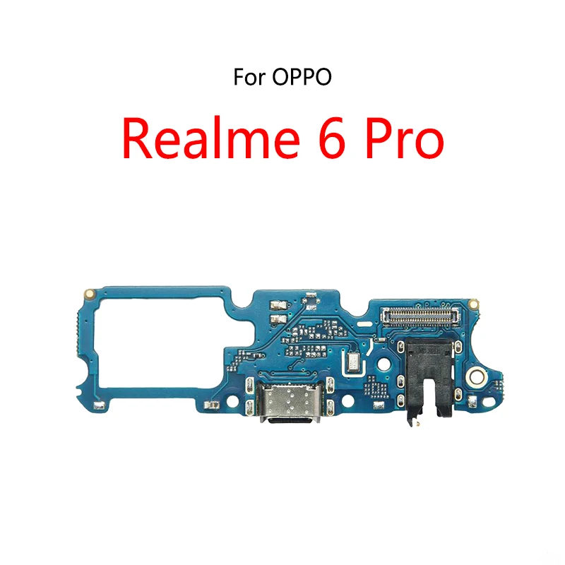 Puerto de carga USB, Conector de enchufe, Cable flexible para OPPO Realme 6 Pro, módulo de placa de carga