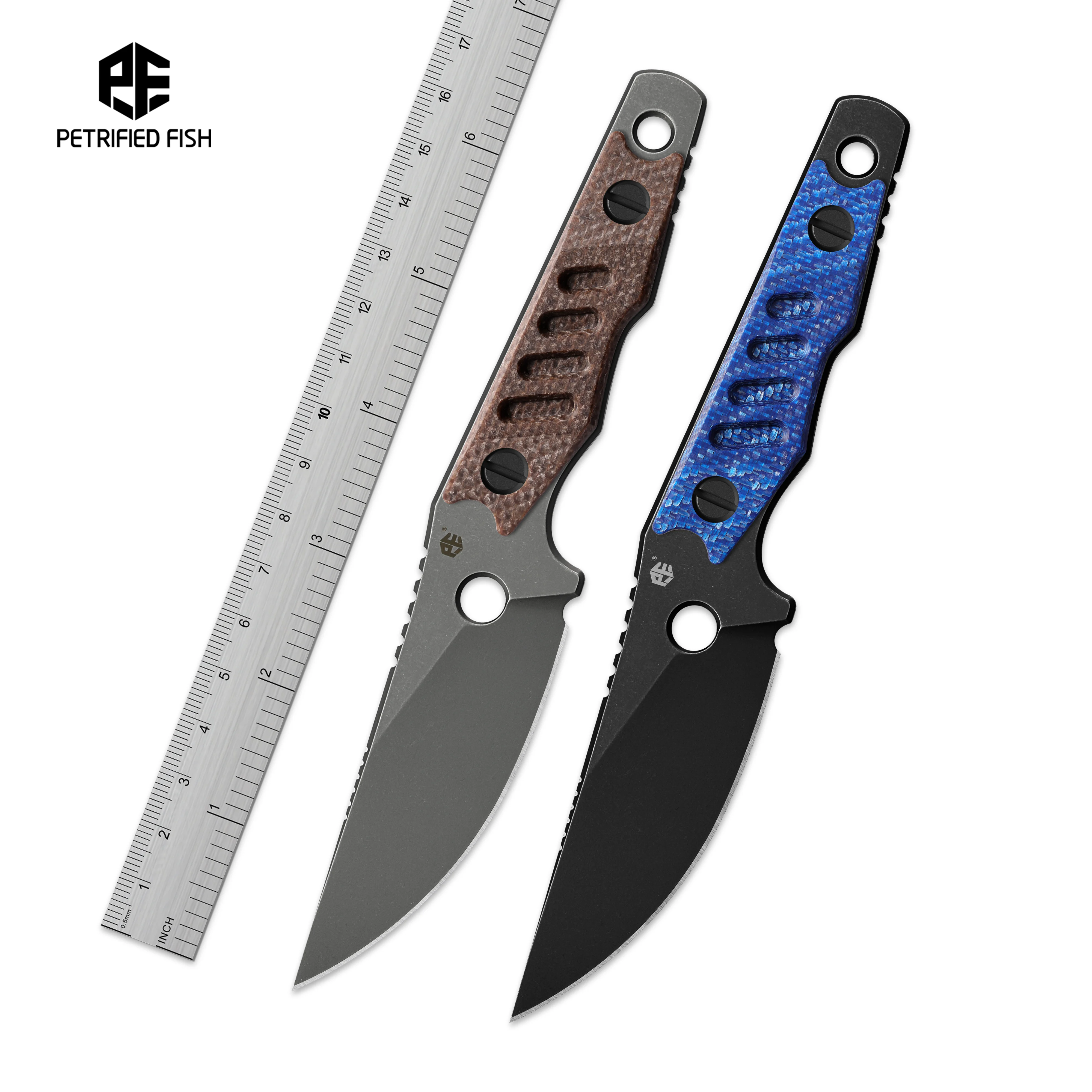 

Petrified Fish PFE18 L Bison Fixed Blade Knife Daggers N690 Steel Tactical Multi-tool Hunting Fishing Toughbuilt EDC Hand Tools