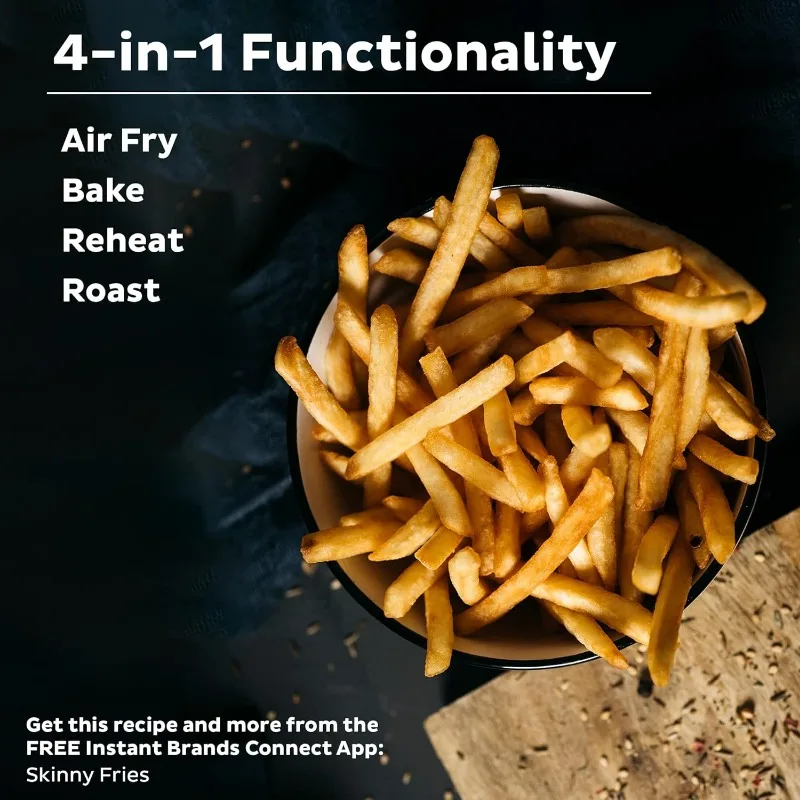 2QT Mini Air Fryer, Small Air fryer that Crisps, Reheats, Bakes, Roasts for Quick Easy Meals, Includes over 100 In-App Recipes