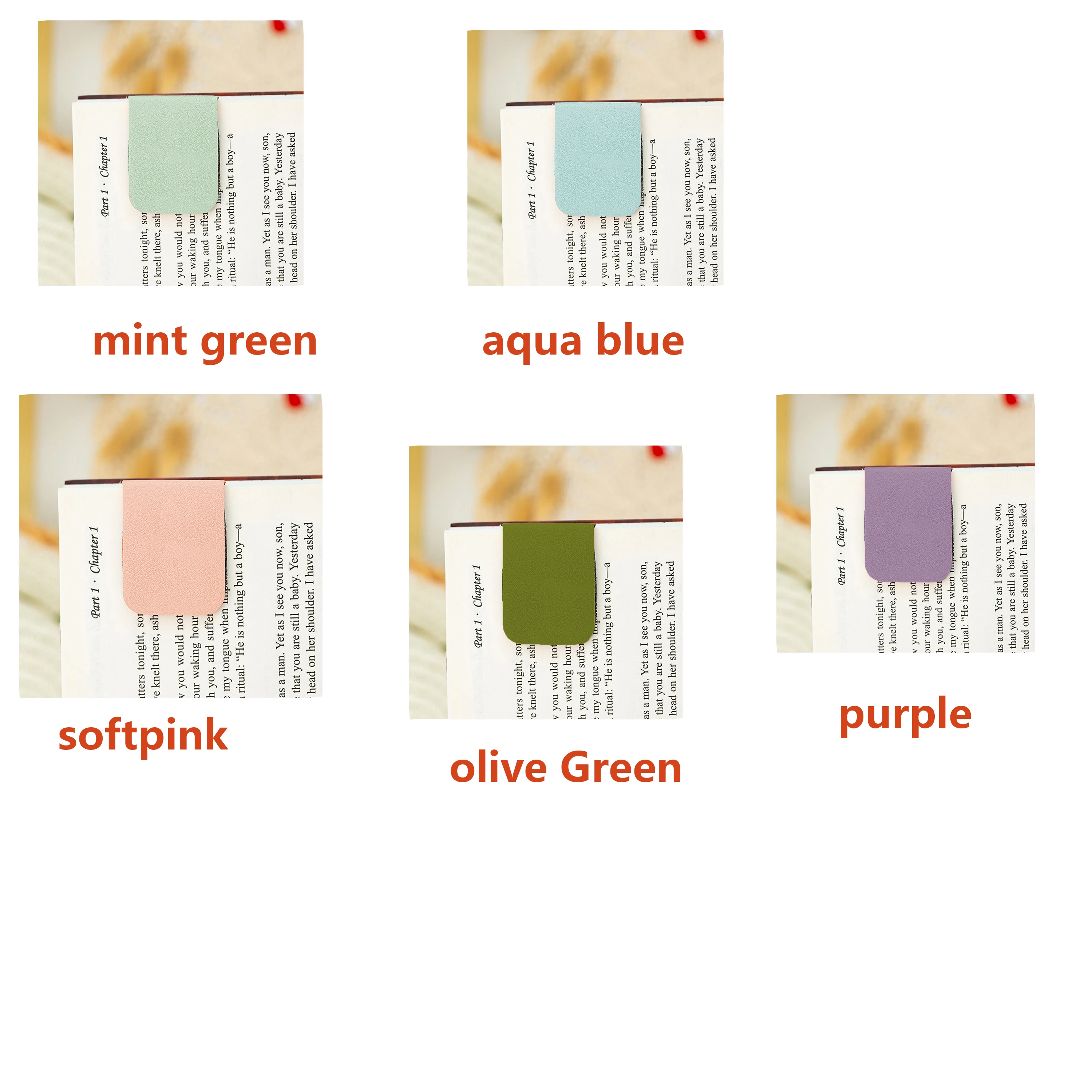 1 szt. Zakładka do książki z lustrem i wiankiem, Personalizowana skórzana zakładka do książki z lustrem i wiankiem, Personalizowana zakładka magnetyczna