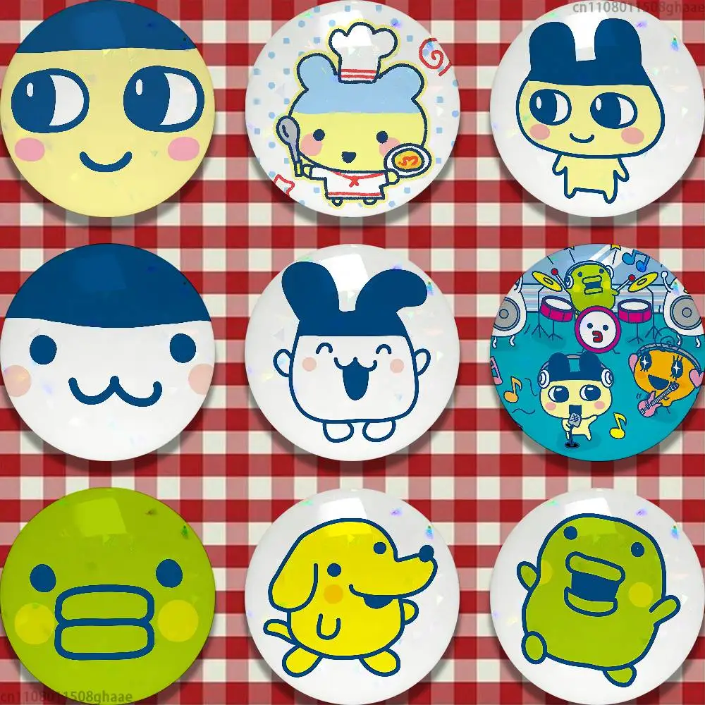 

T-Tamagotchi M-Mametchi 32/44/58mm Handmade Pins Round Brooch Badge Backpacks Clothes Jewelry Gifts