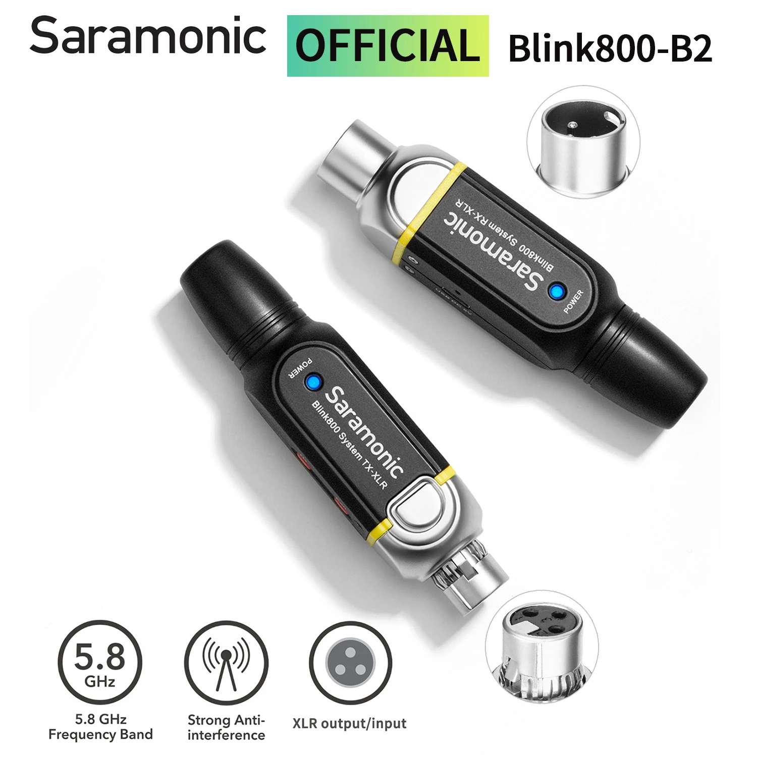 

Saramonic Blink800 B2 60m 5.8GHz XLR GFSK Wireless Microphone for Instruments Dynamic&Self-powered Microphone Streaming Youtube