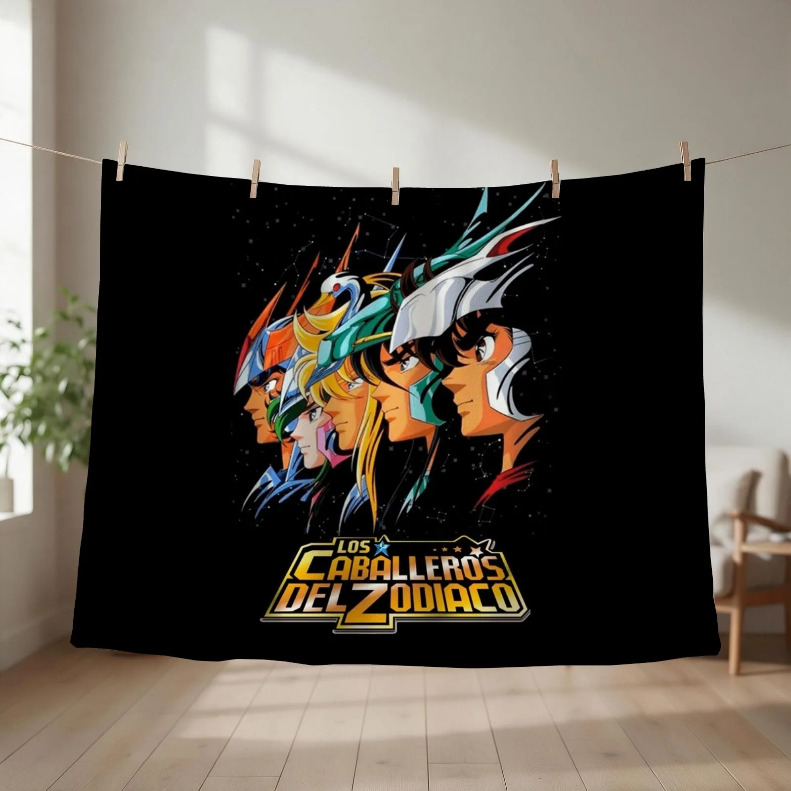 LOS CABALLEROS DEL ZODIACOPoster Throw Blanket Vintage Soft anime manga Blankets