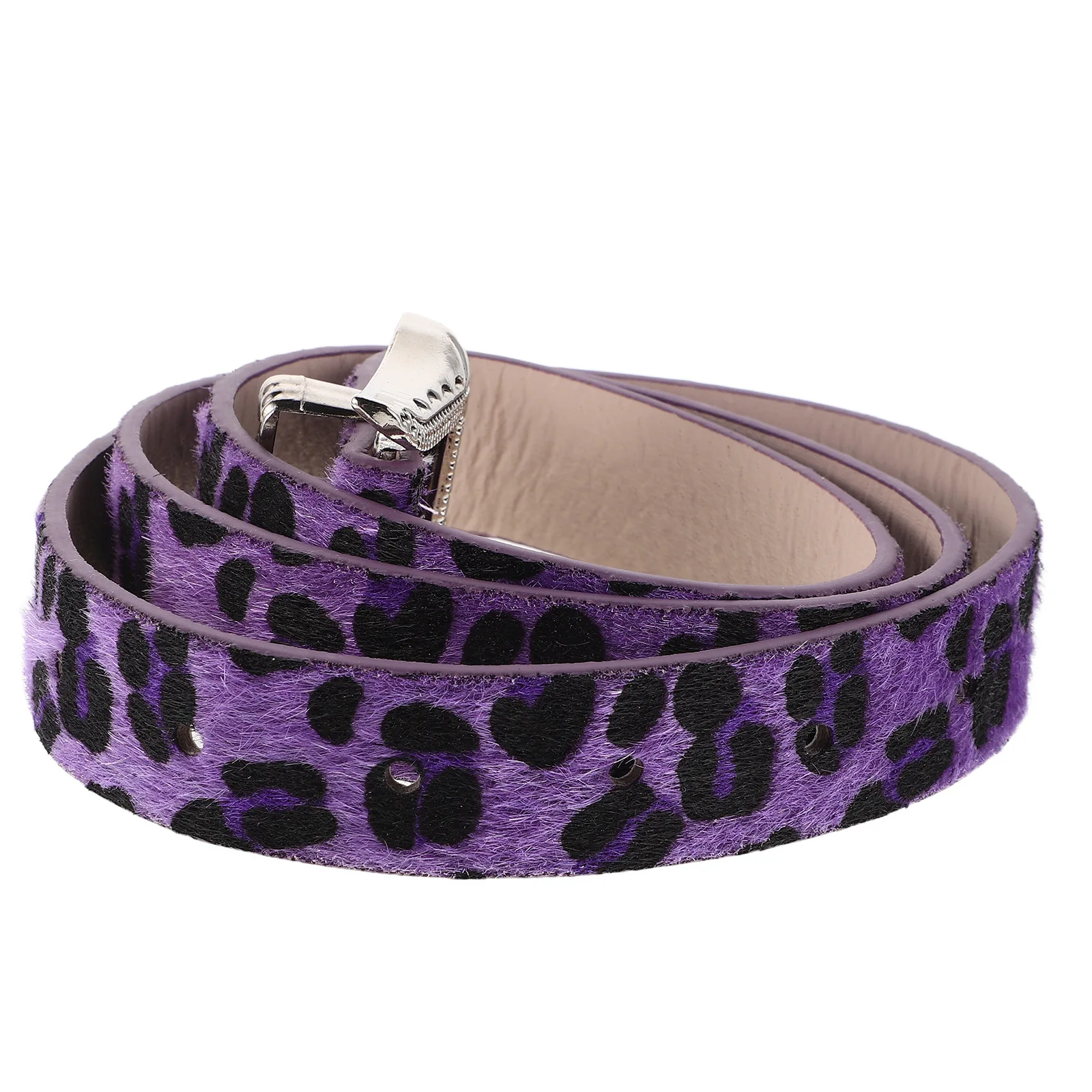 الأرجواني المرأة ليوبارد طباعة حزام عريض خمر مشبك الغربية حزام الخصر الأنيق الإكسسوار لفستان الجينز ملابس غير رسمية #3