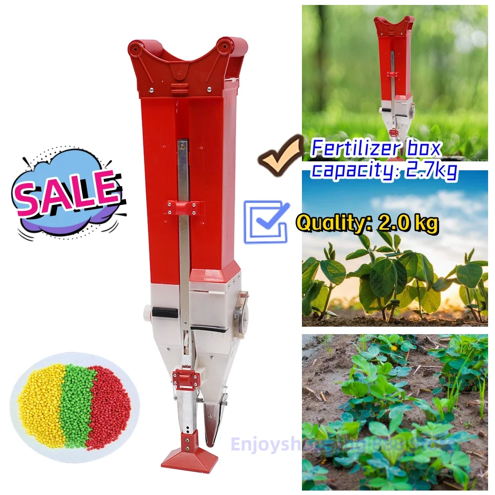 Handheld Single/Double Barrel Fertilizer Garden  Corn Peanut  Vegetable Manual Fertilization Adjustable