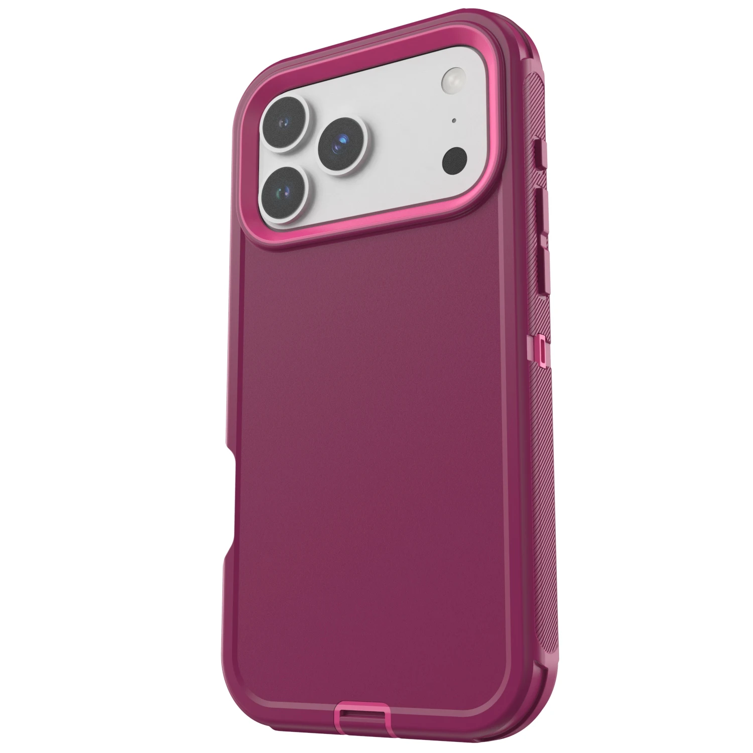 حافظة لهاتف آيفون 17/17 Air/17 Pro/17 Pro Max باللون الأحمر الخمري غطاء متين و4 قطع واقي شاشة من الزجاج المقسى الشفاف