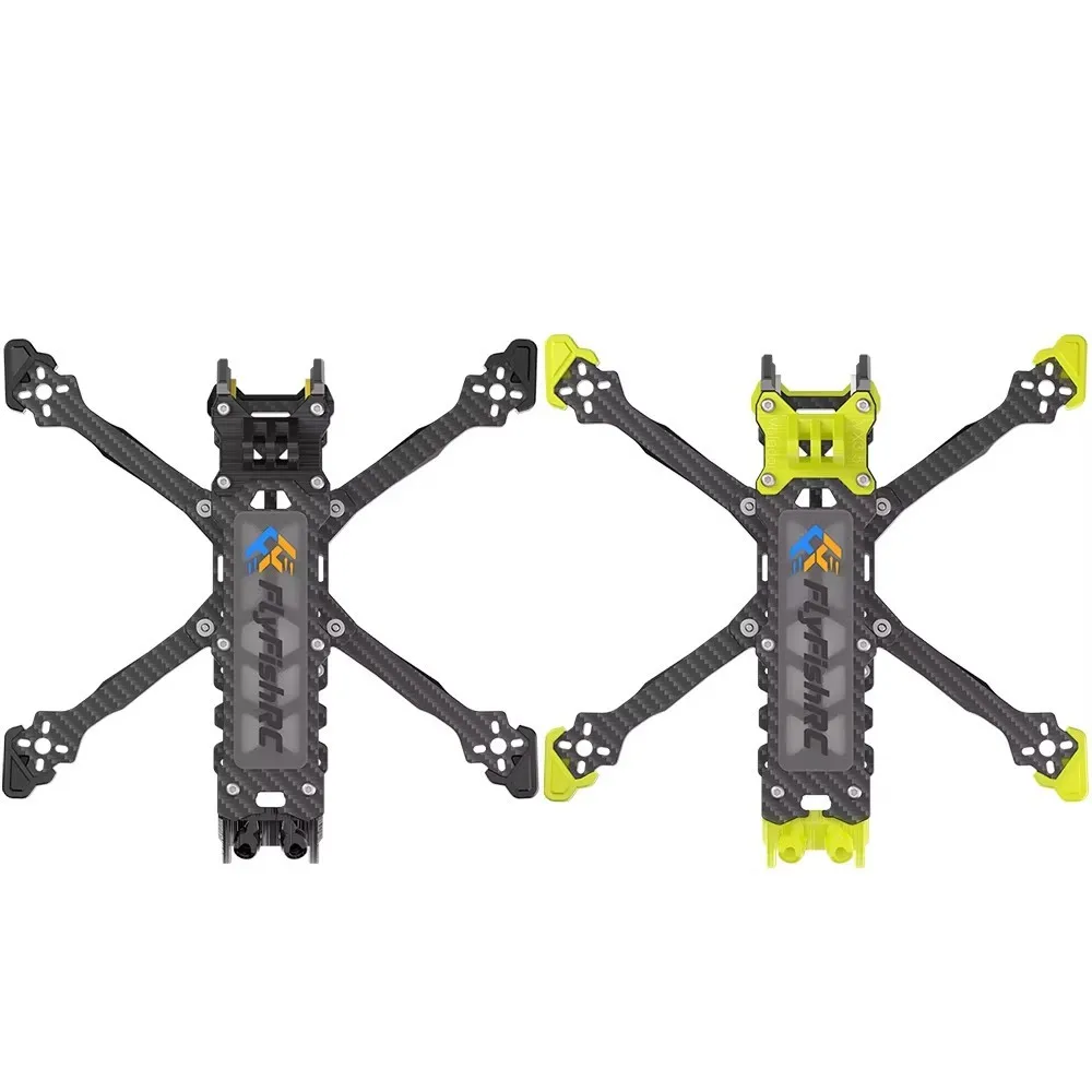 FlyFishRC Volador VX3 VX3.5 O4 Kit de marco de estilo libre compatible con unidad de aire DJI O3/O4 PRO para kit de Dron de carreras con control
