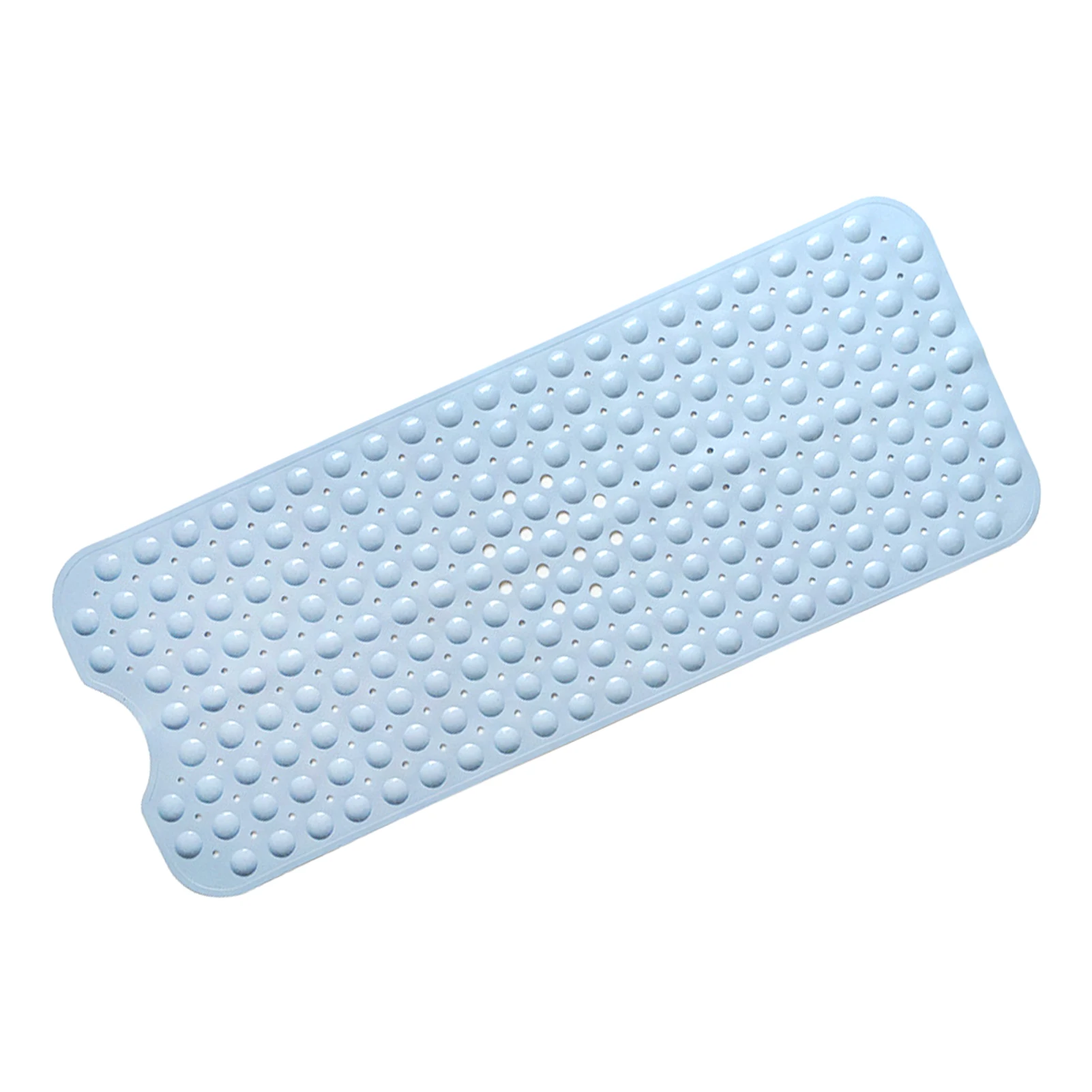 Non Slip Extra Long Bath Mat Safety Bathtub For Shower Soft Drain Holes Floor Quick Dry With Suction Cups PVC Machine Washable