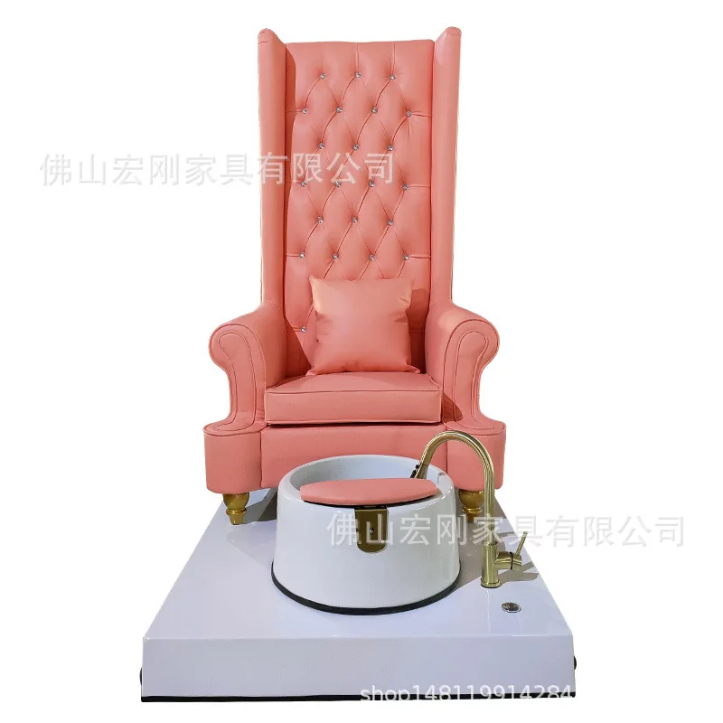 High-end nail salon foot bath sofa chair, high-back luxury throne foot massage chair, single foot bath, luxurious sofa seat