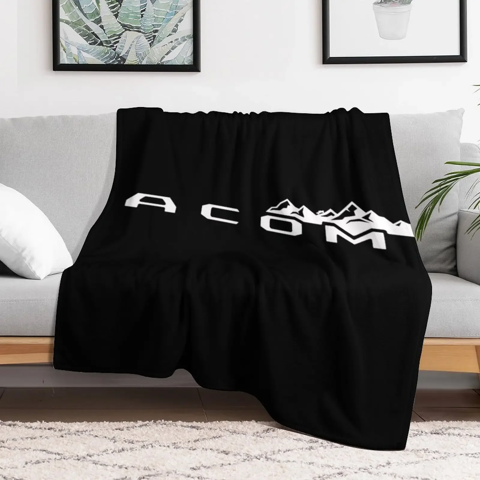 Tacoma Truck Mountains Tailgate Script Throw Blanket Soft Warm Blanket Gift for Grandparents