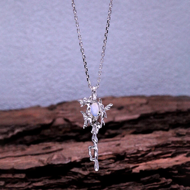 

New S925 Sterling Silver Forest Small Daisy All-match Necklace Pure White Enamel Clavicle Chain Small Fresh Necklace Jewelry Wom
