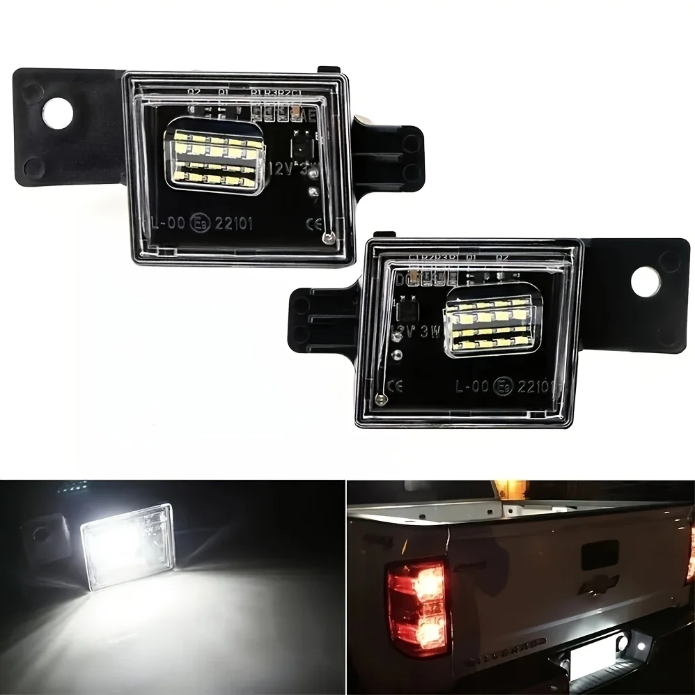 2 قطعة ضوء لوحة ترخيص LED جديد عالي الجودة لسيارة شيفروليه كولورادو 2014-2018 وجي إم سي كانيون بيك اب - تيار متين وخفيف الوزن #6