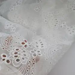 On Sale Embroidered Fabric Chiffon DIY Sewing Shirt Wedding DIY Material Tissue