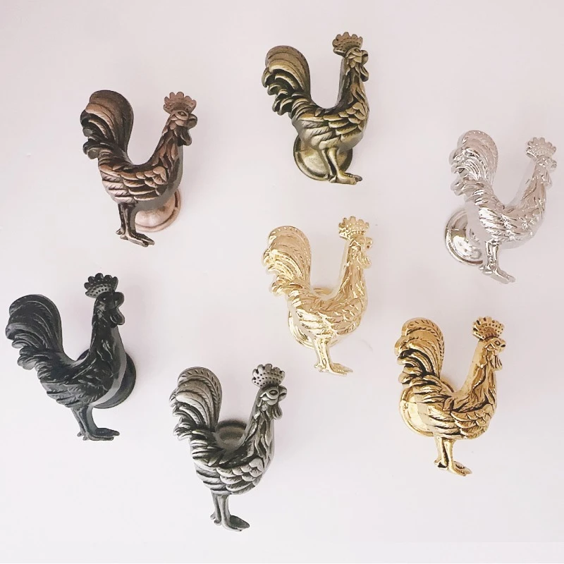 

Rooster Cabinet Knobs Handle Rooster Knobs Cabinet Handle Drawer Dresser Alloy Rooster Knob Pulls for Closets Bookcases Door