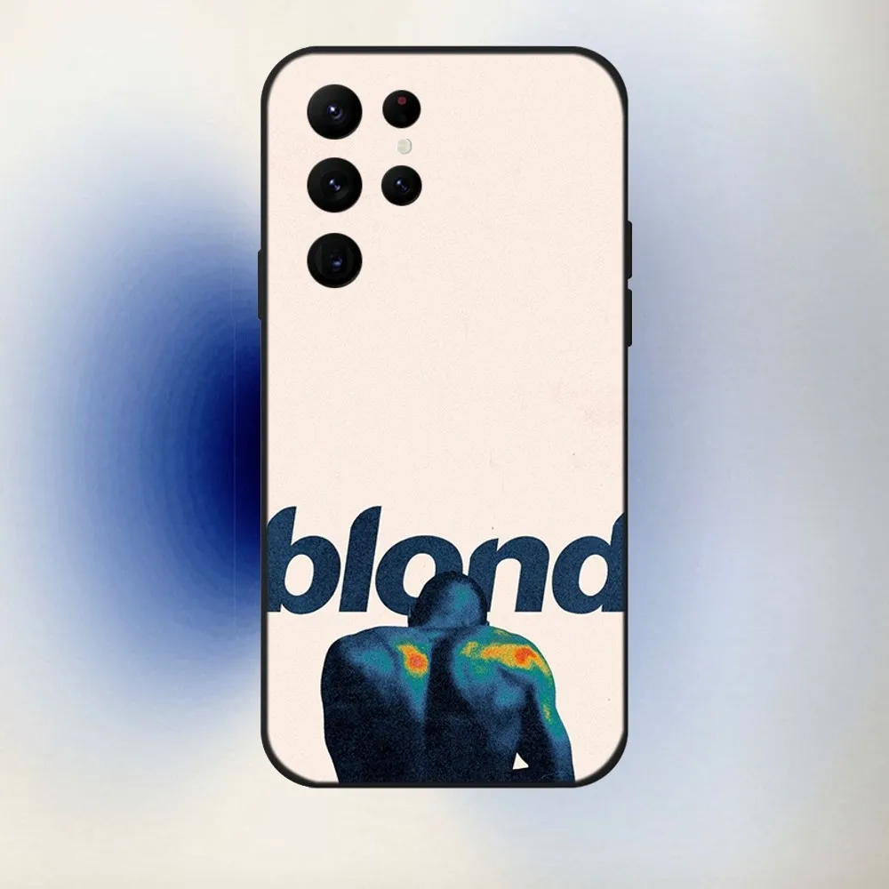 F-Frank Ocean B-Blonde Phone Case For Samsung S24,23,22,30,21,10,9,Ultra,Plus,Lite,FE,5G Black Soft Case