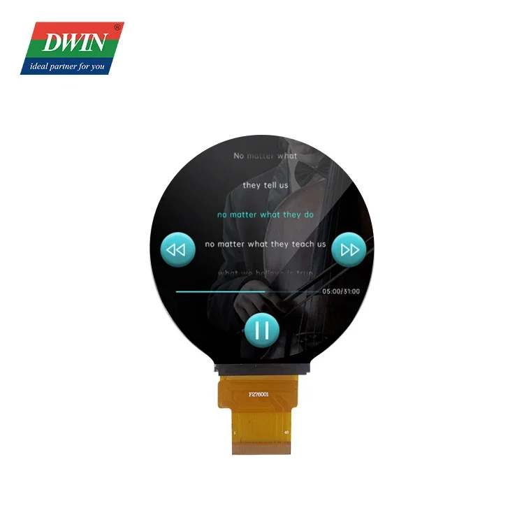 

2026 DWIN 2.8 Inch 480*480 300nits Round IPS TFT LCD Display Module RGB 24bit 40PIN Capacitive Touch Screen Lcd Panel