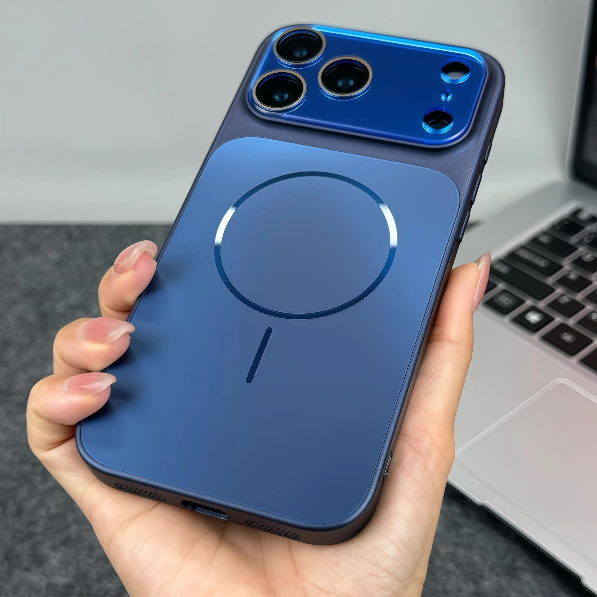 Detailed plated phone case finish