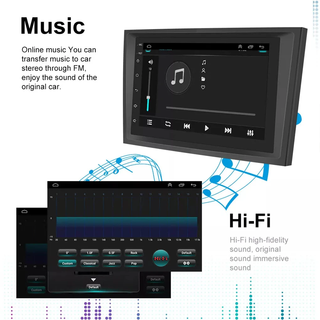 Experience Premium Sound Hi-fi Car Radio Stereo With FM Transmitter Power Off Memory Hi-fi Audio