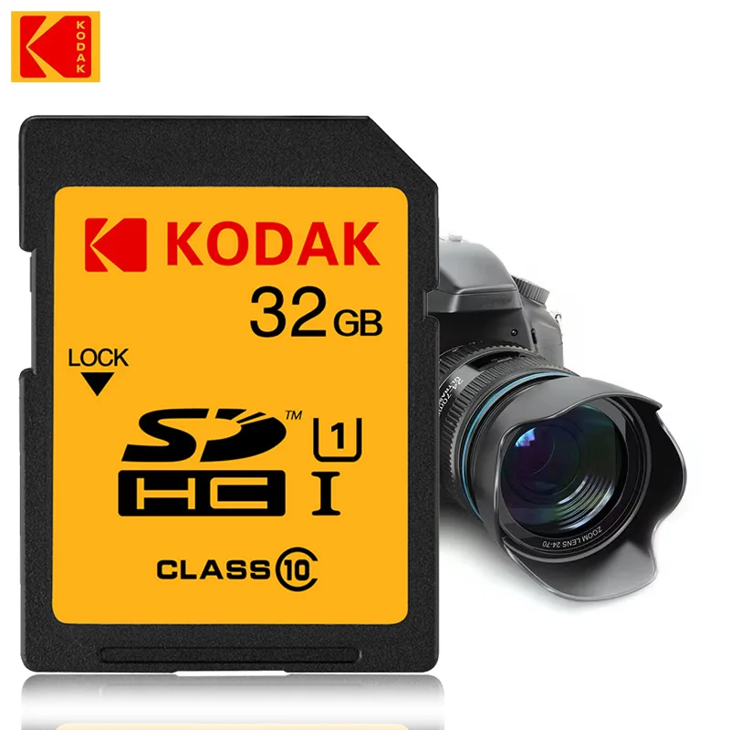

KODAK C10 SD-карта 32 ГБ 64 ГБ 128 ГБ SDXC SDHC Class 10 Карта памяти V30 Высокоскоростные флэш-карты для камеры DSLR
