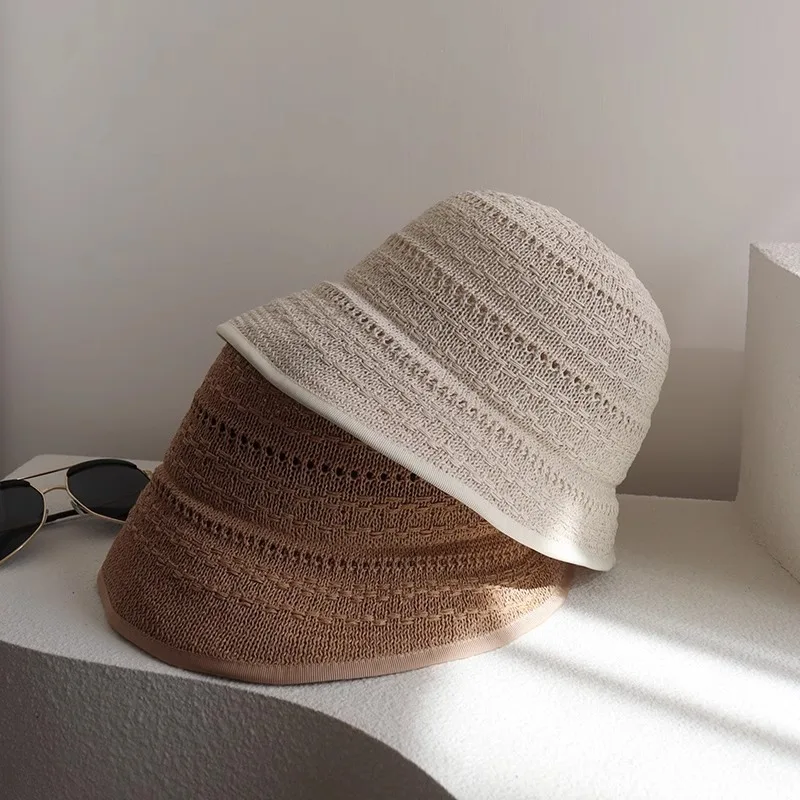 Korean Original Single Spring Summer Light Thin Front Long Back Short Bucket Hat Retro Professional Soft Sun Basin Hat