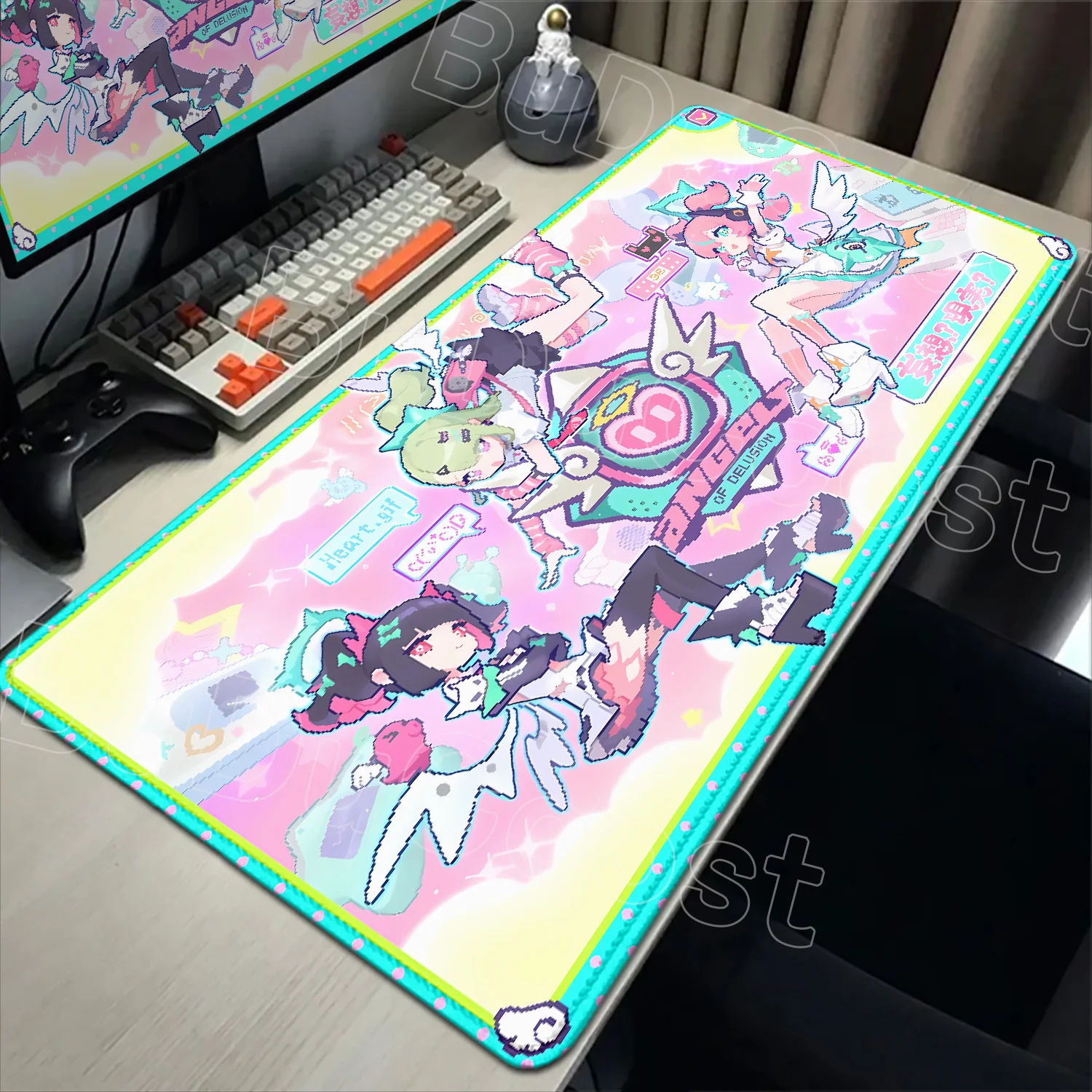 Anime Mouse Mats XXL Zenless Zone Zero Mousepad ZZZ 'Angels of Delusion' Aria Chinatsu Game Character Desk Mat Office Keyboard