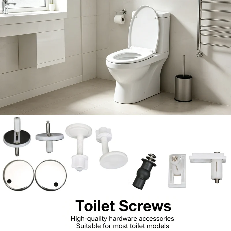 

Toilet Seat Fixing Screw Bolts Universal Toilet Lid Screws for Securing The Toilet Seat Onto The Toilet Bowl（2 Pieces ）