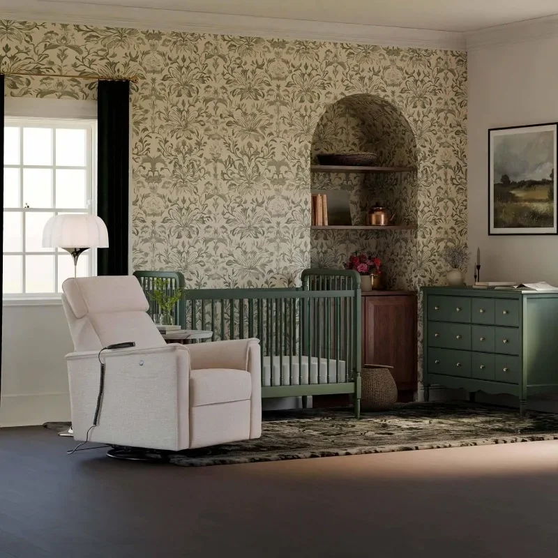 Commode assemblée à 6 tiroirs en vert forêt