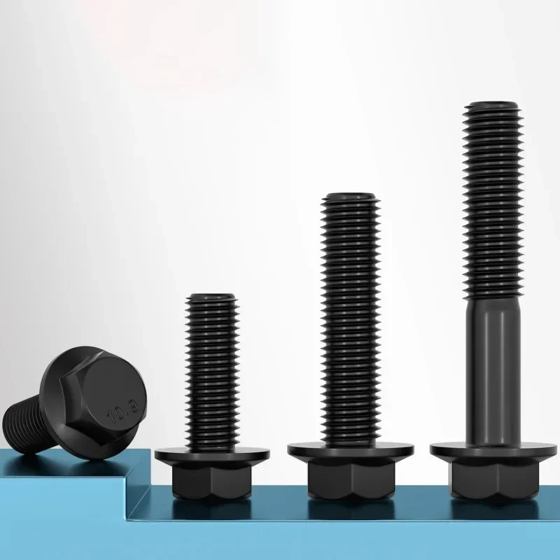 10 قطعة 10.9 الصف M6 M8 شفة عرافة رئيس البراغي مسامير مسدس شفة البراغي لآلات السيارات دراجة نارية سيارة استبدال عدة