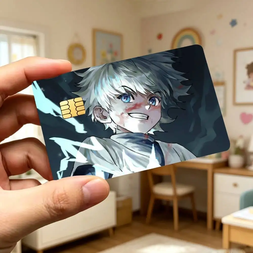 K-Killua Zoldyck H-Hunter X H-HunterStickersCreditDebit Card Film Skin Sticker Credit Card Skin Stickers For Bank Card Bus Metro