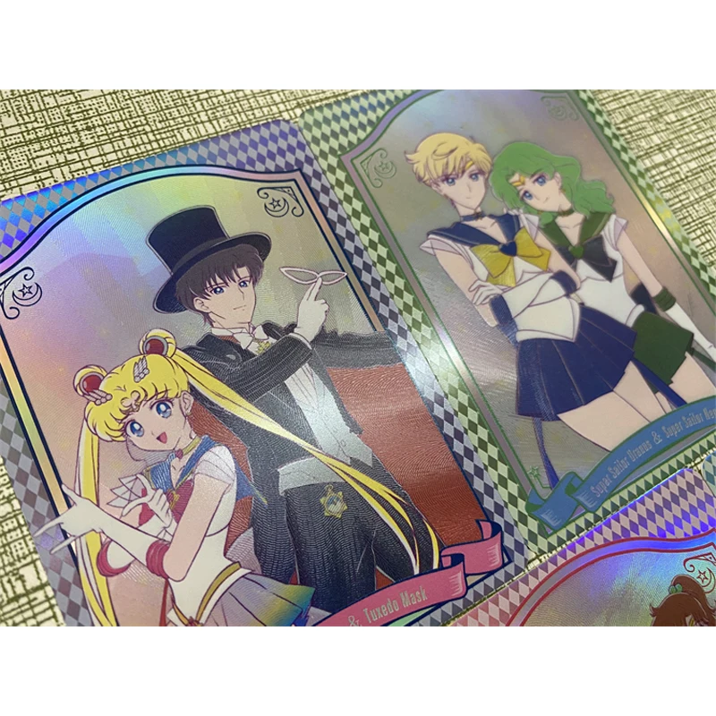 5Pcs/set Anime Girls Refraction Flash Cards Tsukino Usagi Mizuno Ami Aino Minako Classic Gift Toys Anime Collection Cards