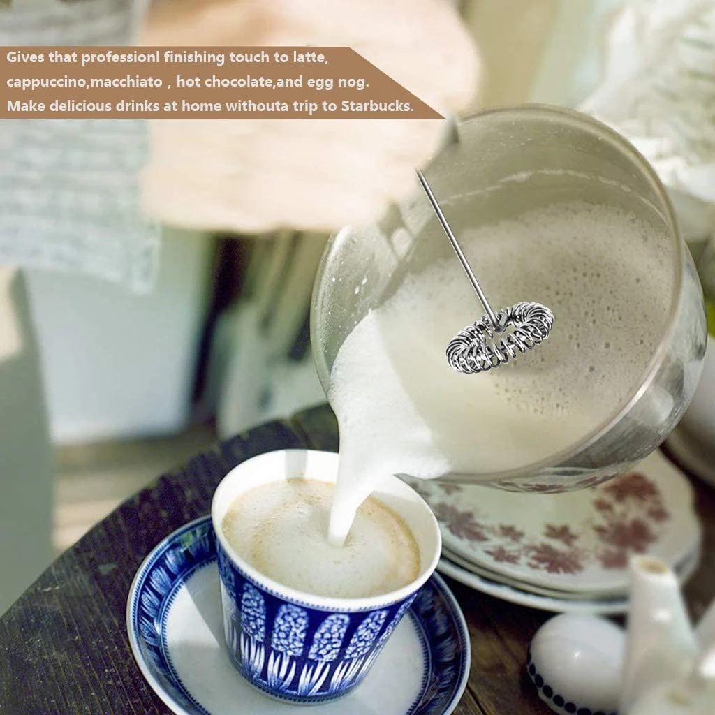 Espuma de leite portátil, batedor elétrico, fabricante de espuma para café, latte, chocolate quente, cappuccino, misturador de ovos
