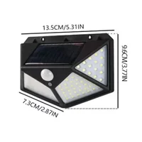 100LED Solar Wall Lamp Outdoor Lampwaterproof Motion Sensor Solar Powered Sunlight Street Lamp Garden Railing Decorative Lamp 2