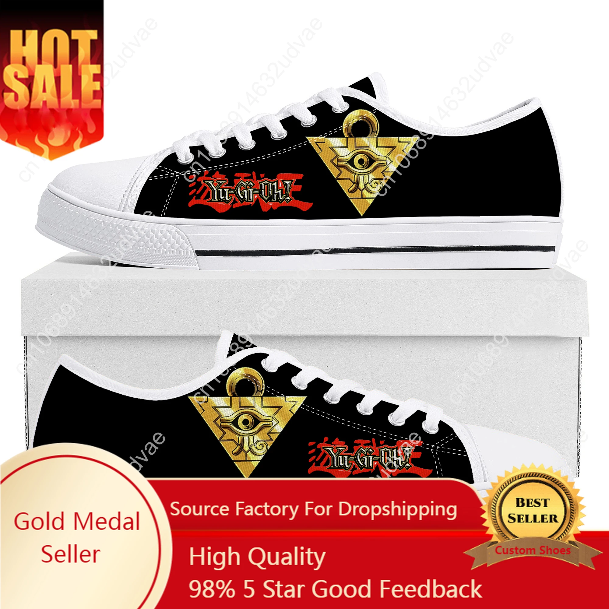 

Anime Yu-Gi-Oh Millennium Puzzle Yami Mutou Low Top Sneakers Mens Womens Teenager Canvas Sneaker Casual Couple Shoes Custom Shoe