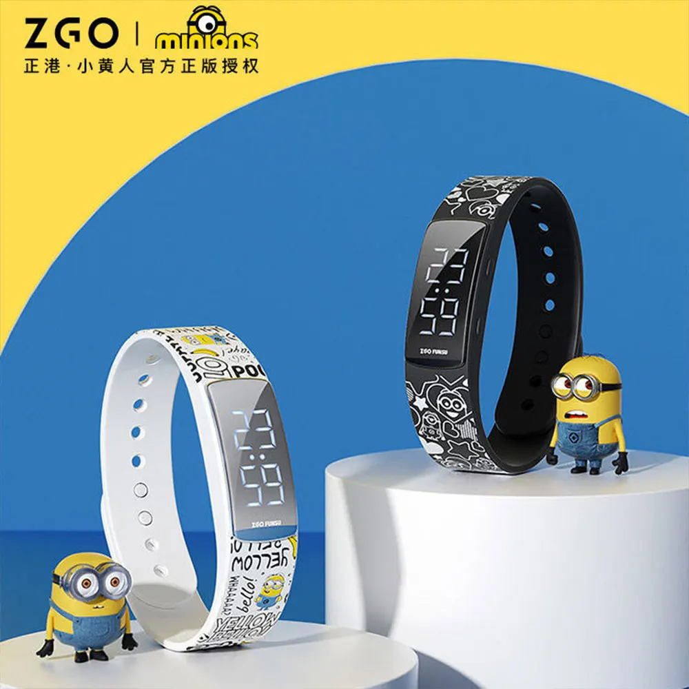 Minions Joint Watch Cartoon Cute Sports Waterproof Multi-function Electronic Watch Alarm Clock Students Girls Boys Children Gift