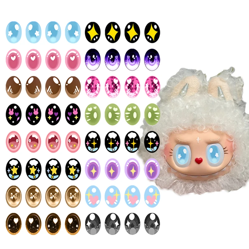 Labubu V1v2v3 New Eye Stickers Mokoko Series Same Eye Stickers Diy Labubu Doll Material Props 10th Anniversary Labubu Accessorie
