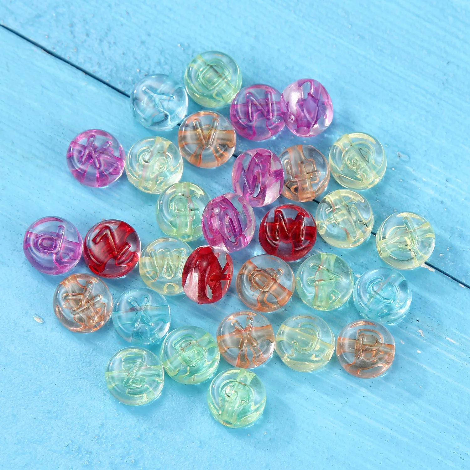 

Ювелирные изделия «сделай сам», прозрачный стиль, красочные круглые акриловые пластиковые бусины с буквами английских иероглифов, 4*7 мм, 3000 шт.