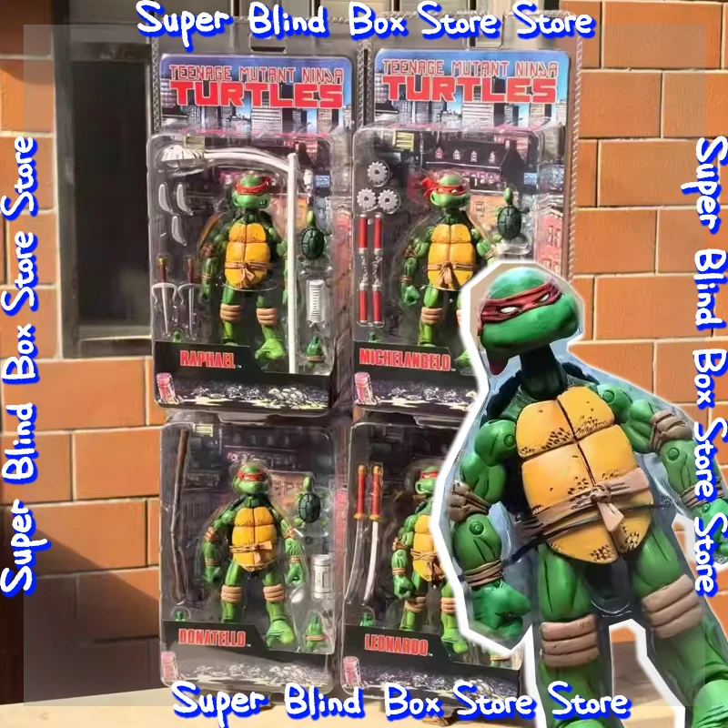 Heißer Verkauf Neca Turtles Figuren Pizza Club Leonardo Führt Tmnt Turtles Erste Ninja Anime Action Figur Modell Puppe Auf Lager Geschenke