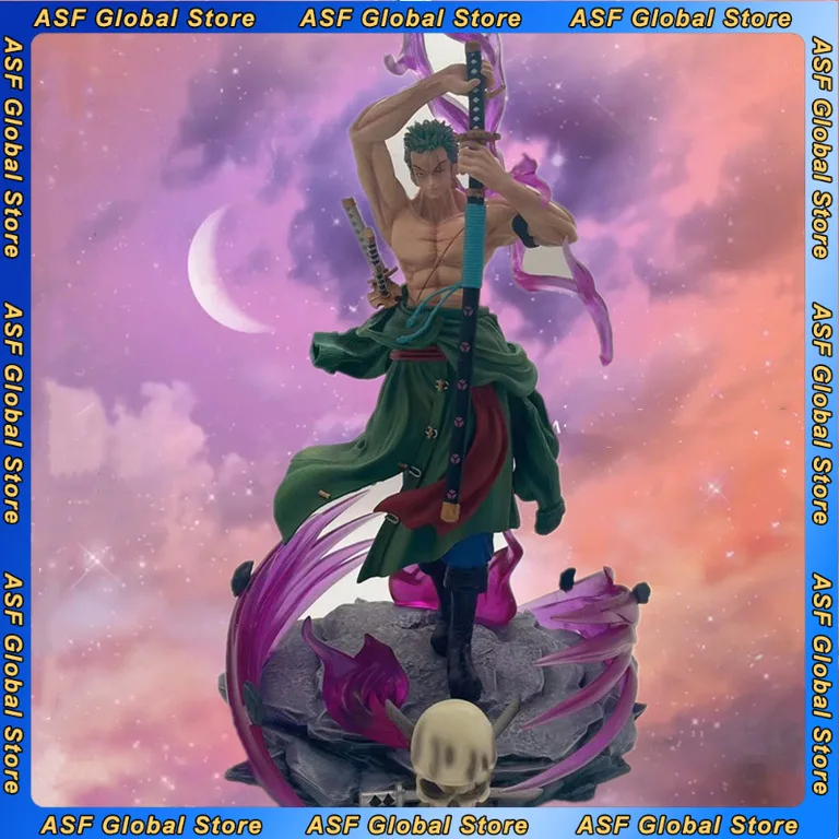

40cm ONE PIECE Anime Figure Roronoa Zoro Perimeter PVC Model Scene Statue Desktop Decoration Ornaments Kids Birthday Gifts Toys