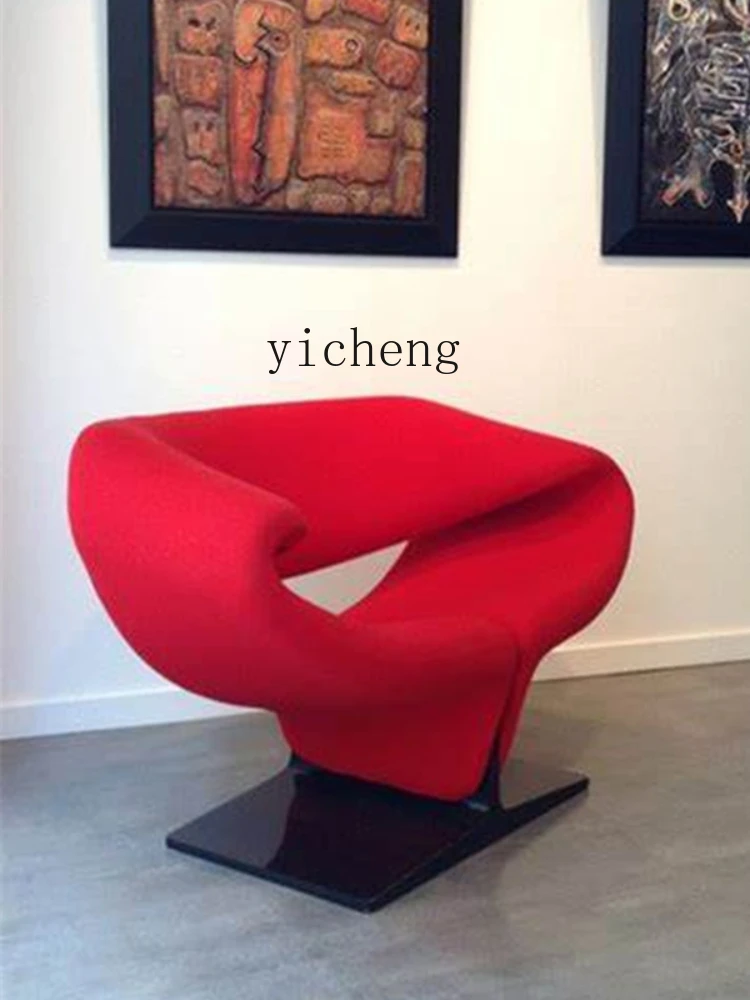 YY Simple and Light Luxury Single Leisure Chair Modern Artistic Living Room Special-Shaped Ribbon Couch