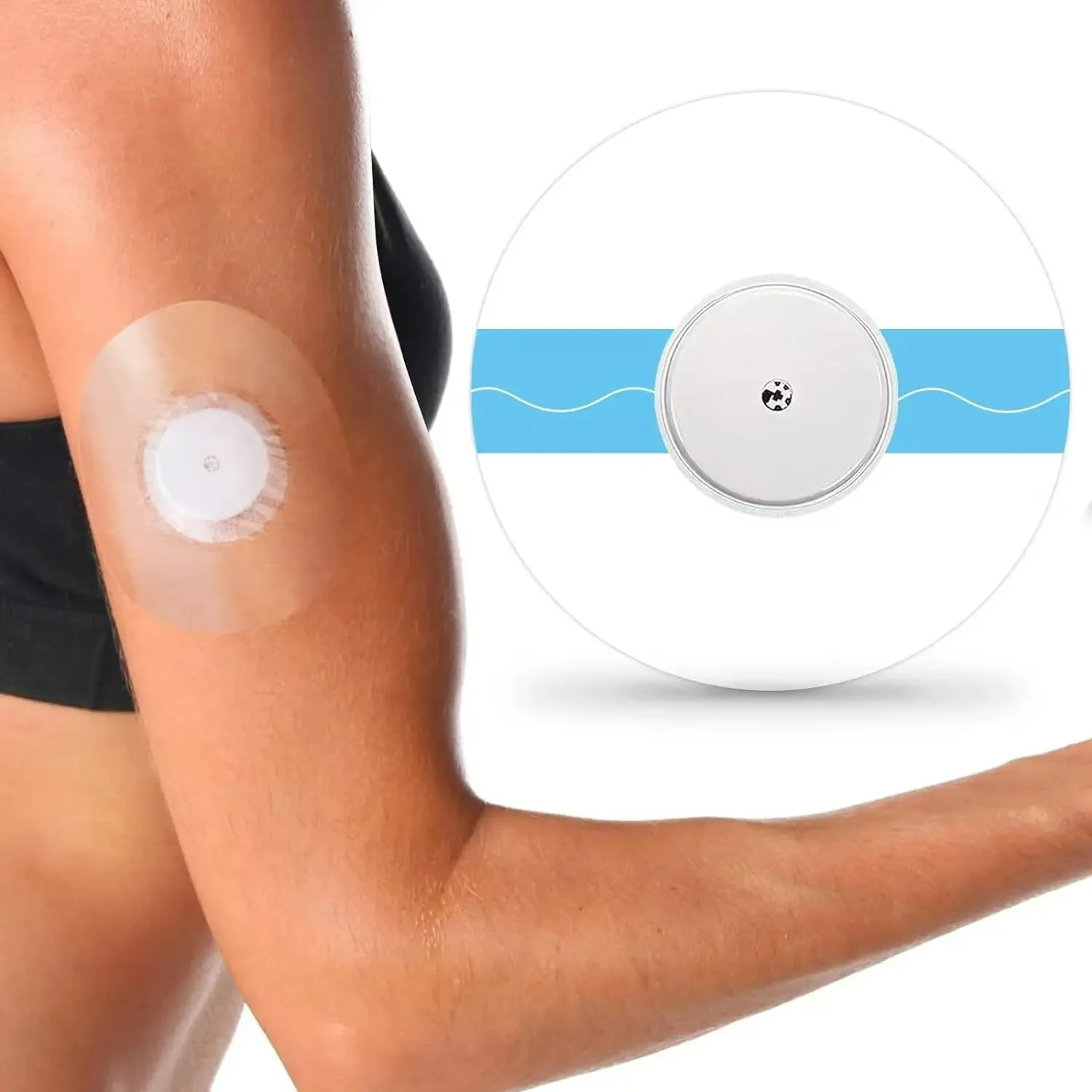 

20/50 Packs Freestyle And Libre 3 Sensor Stickers: Waterproof, 14-Day Wear Adhesive Patches, Hypoallergenic, Latex-Free