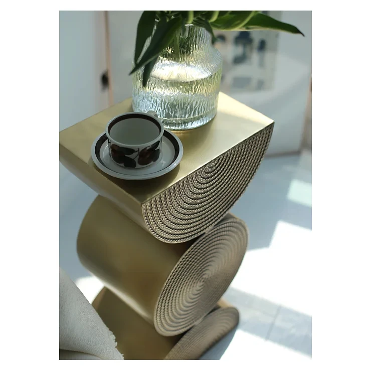 Retro Sofa Side Table Living Room Coffee Table Metal Gold Wheat Ear Side Tables Home Decoration New дизайнерская мебель image 6