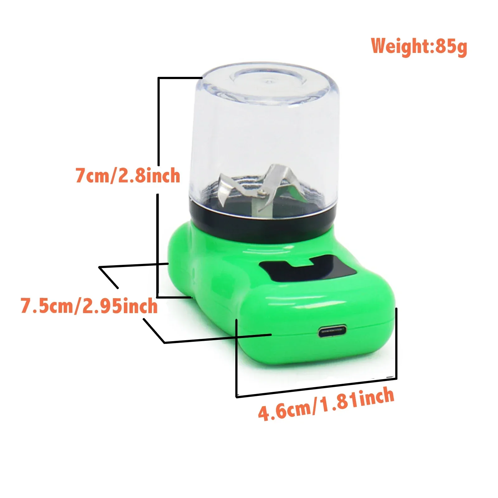 1pc,Mini Electric Grinder, Tobacco Grinder, Smoking Accessories, With Digital display, Type-C Charging Port